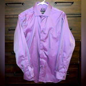Kenneth Cole Pearlescent Purple Dress Shirt, Large, Slim Fit, Great Condition